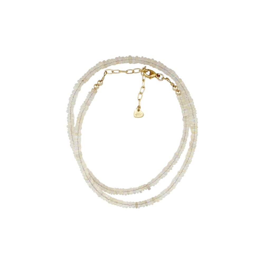 THE SILVER WREN Ethiopian Opal Beaded Necklace